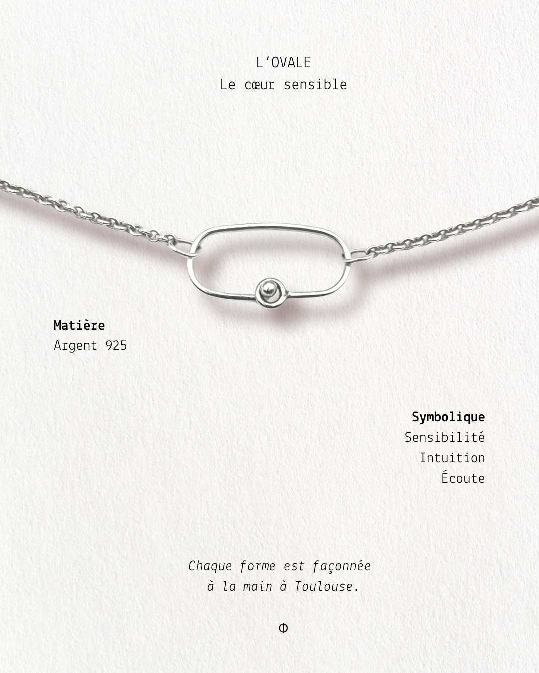 Collier Ovale en argent 925 — Atelier Symbolink
